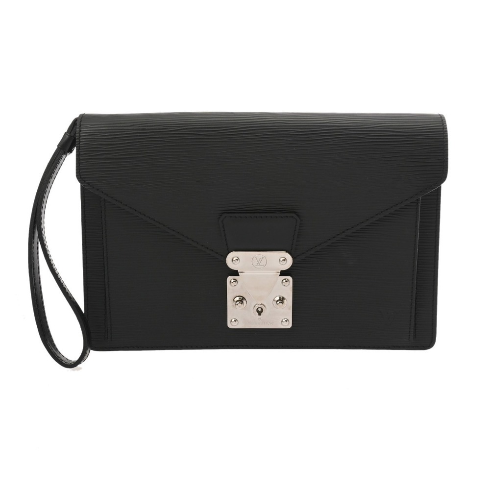 Louis Vuitton Epi Series Dragonne Clutch Bag Noir Black Leather Shoulder